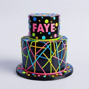 2 TIER BLACK W NEON
