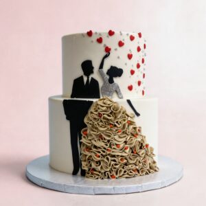 2 TIER SILHOUETTE W PASTRY DRESS