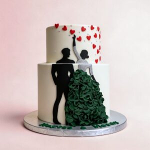 2 TIER SILHOUETTE W PASTRY DRESS GREEN