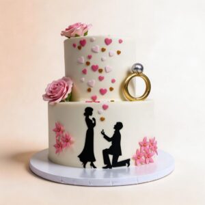 2 TIER SILHOUETTE W RING