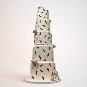 5 TIER IVORY FEATHER