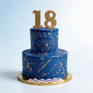 BLUE GOLD SPLATTER