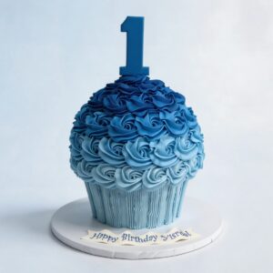 BLUE OMBRE CUPCAKE