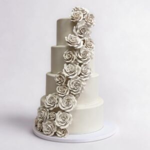 CASCADING FANCY ROSES 4 TIER