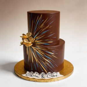 CHOCOLATE GOLD BURST CAKE