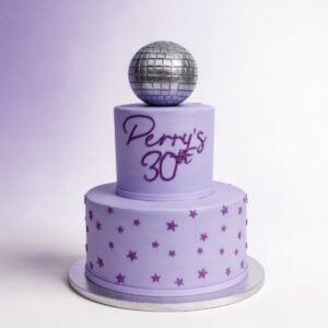 DISCO BALL W 2 TIER PURPLE