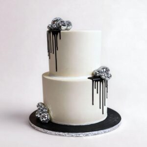 DISCO BALL WITH DRIP 2 TIER TALL