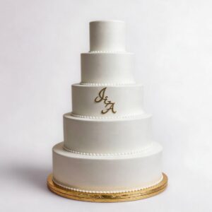 GOLD INITIALS 5 TIER TALL