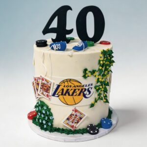LAKERS POKER CHIPS & CARDS