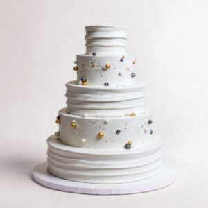 MODERN HORIZONTAL STRIPES WITH METALIC DECO 5 TIER