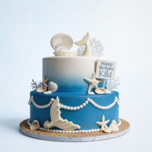 OCEAN BLUE W SEASHELLS