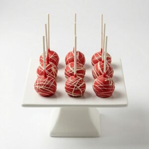 RED CAKE POPS