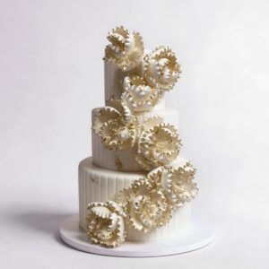 STRIPES FANCY PEONIES 3 TIER TALL