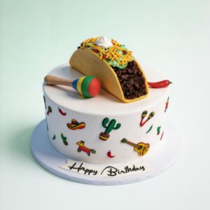 TACO W CHILLI ON CAKE