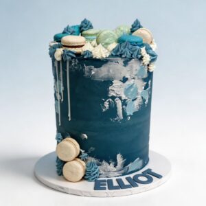 TALL SLATE BLUE W MACAROON