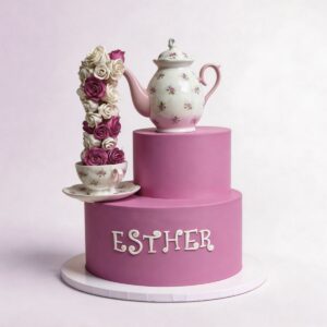 TEA POT W FLOWERS