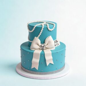 TIFFANY COLOR TWO TIER WITH BOW