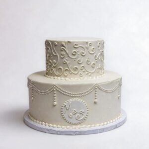 VINTAGE SWIRLS & SWAGS WITH MONOGRAM 2 TIER