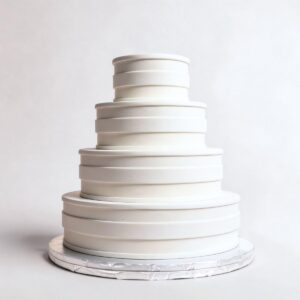 WHITE HORIZONTAL STRIPES 4 TIER